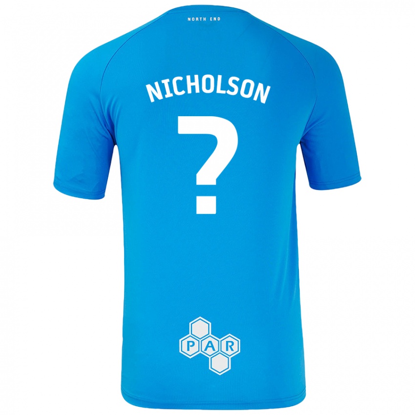 Enfant Maillot Joseph Nicholson #0 Bleu Ciel Tenues Extérieur 2024/25 T-Shirt Belgique