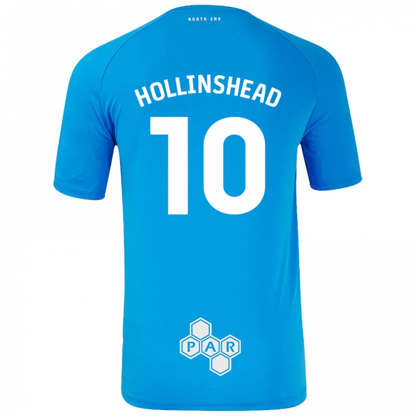 Enfant Maillot Emily Hollinshead #10 Bleu Ciel Tenues Extérieur 2024/25 T-Shirt Belgique