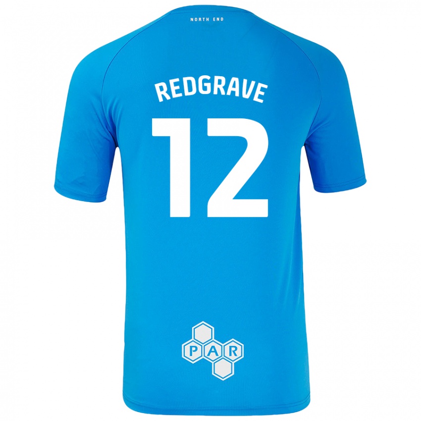 Enfant Maillot Jodie Redgrave #12 Bleu Ciel Tenues Extérieur 2024/25 T-Shirt Belgique