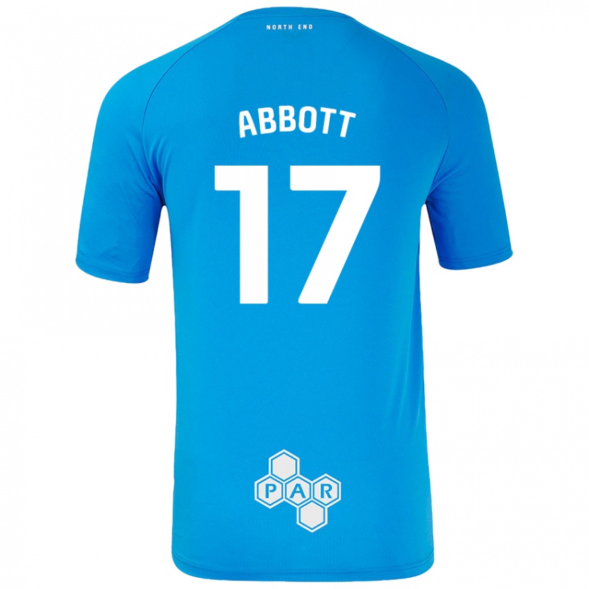 Enfant Maillot Becky Abbott #17 Bleu Ciel Tenues Extérieur 2024/25 T-Shirt Belgique