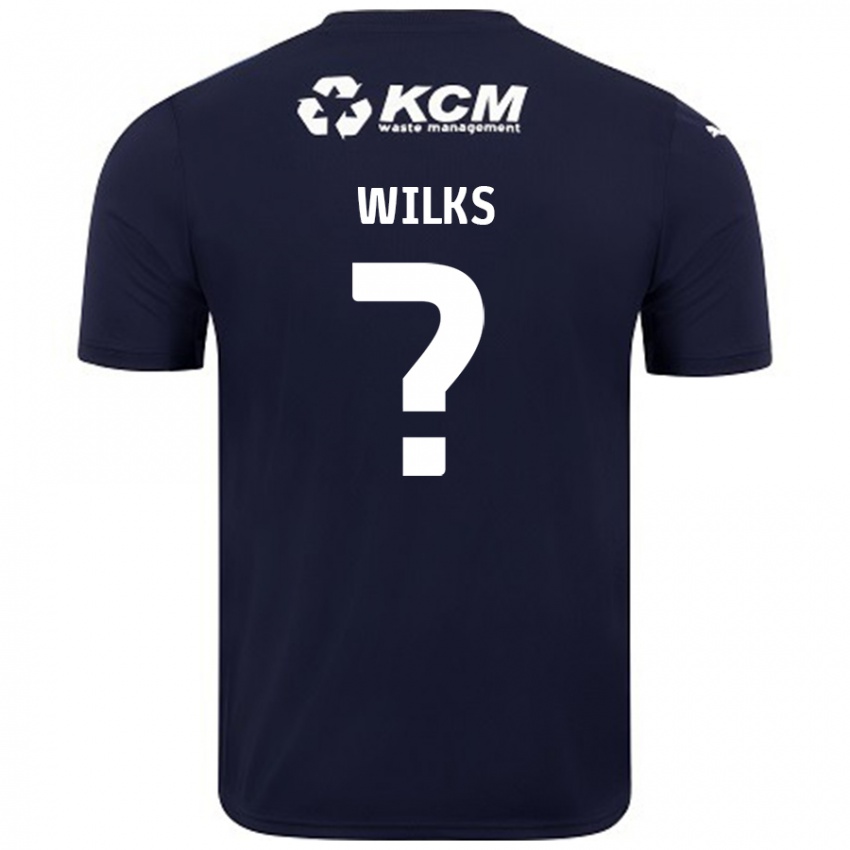 Enfant Maillot Mallik Wilks #0 Bleu Marine Tenues Extérieur 2024/25 T-Shirt Belgique