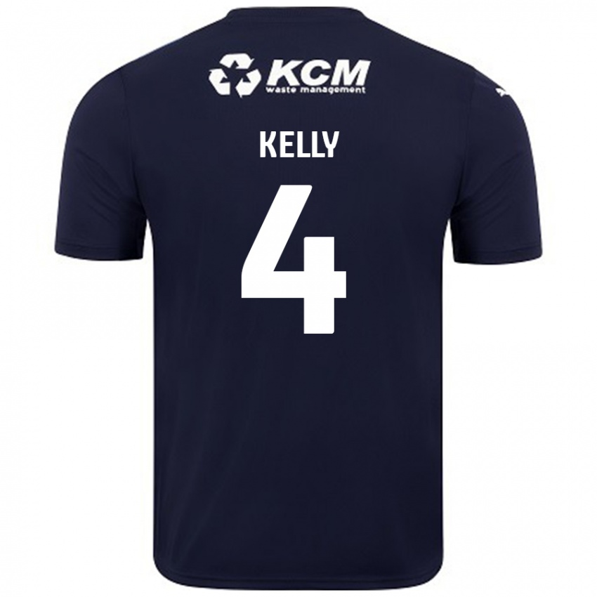 Enfant Maillot Liam Kelly #4 Bleu Marine Tenues Extérieur 2024/25 T-Shirt Belgique