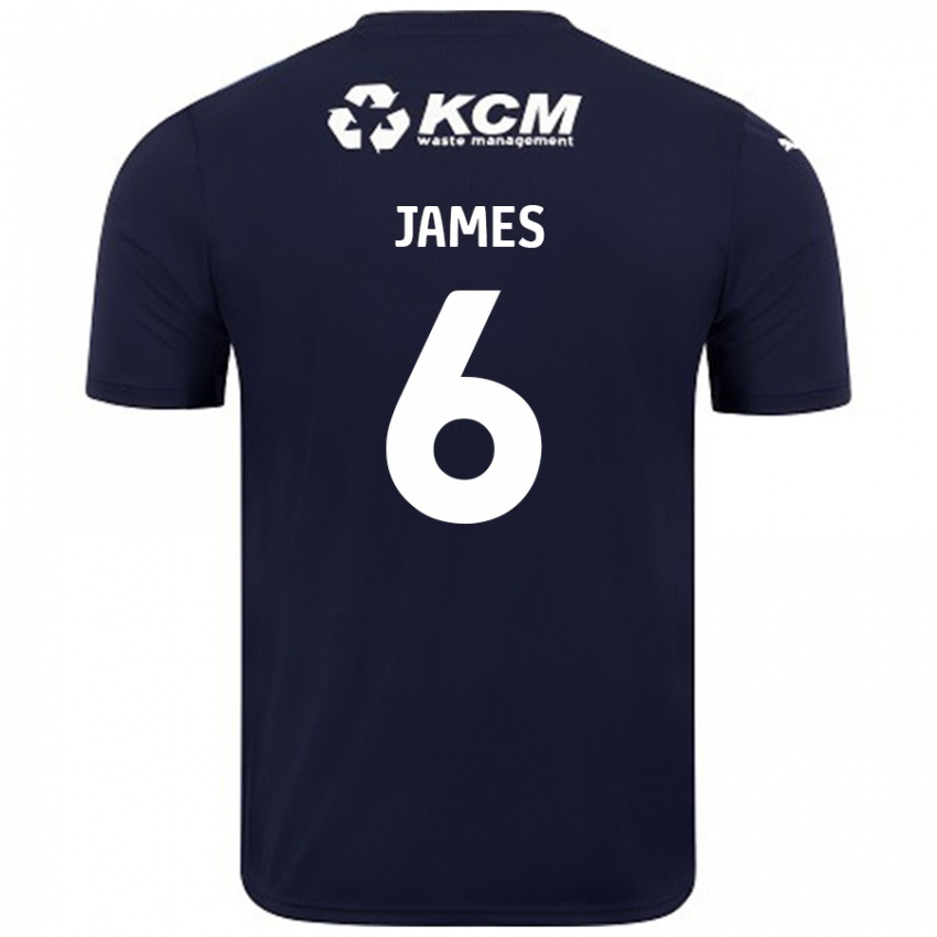 Enfant Maillot Reece James #6 Bleu Marine Tenues Extérieur 2024/25 T-Shirt Belgique