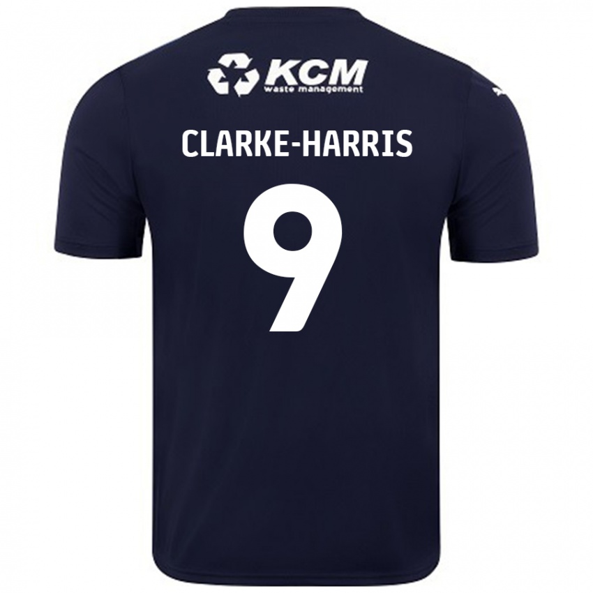 Enfant Maillot Jonson Clarke-Harris #9 Bleu Marine Tenues Extérieur 2024/25 T-Shirt Belgique