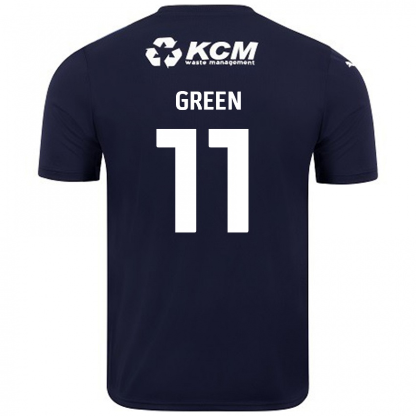 Enfant Maillot Andre Green #11 Bleu Marine Tenues Extérieur 2024/25 T-Shirt Belgique