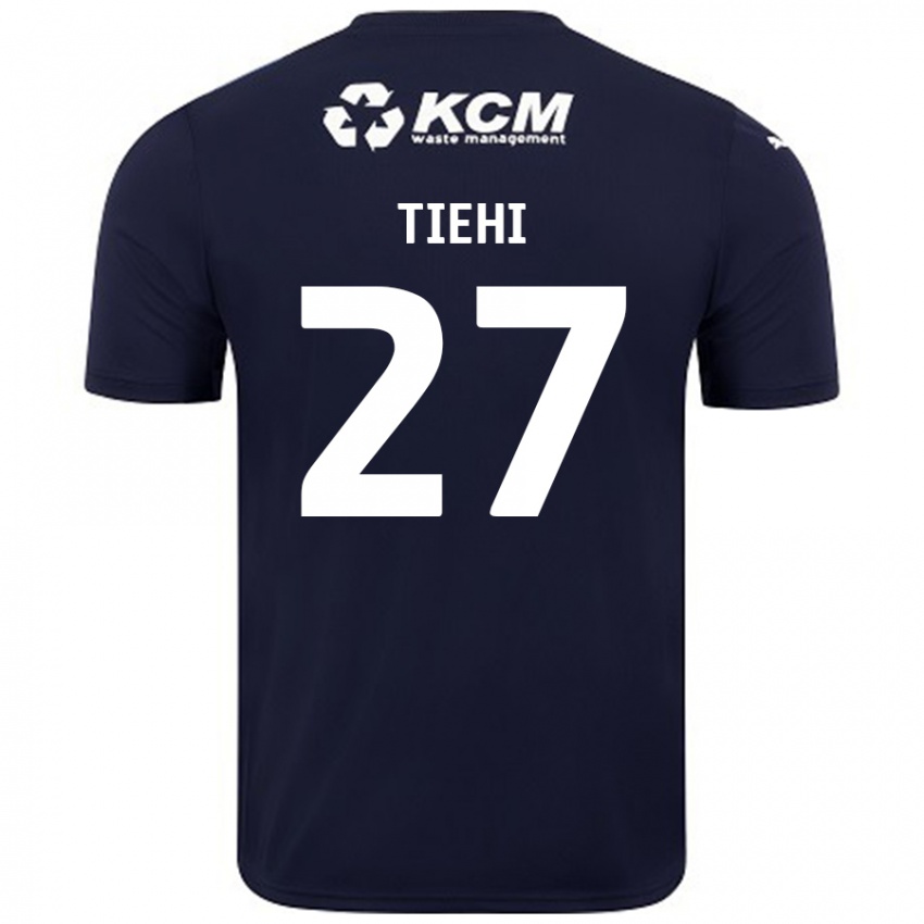 Enfant Maillot Christ Tiehi #27 Bleu Marine Tenues Extérieur 2024/25 T-Shirt Belgique