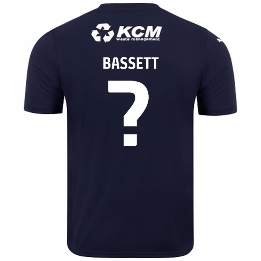 Enfant Maillot Bassett #0 Bleu Marine Tenues Extérieur 2024/25 T-Shirt Belgique