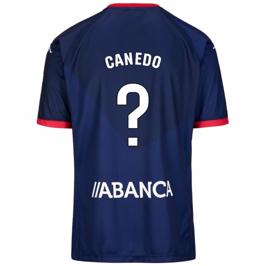 Enfant Maillot Damián Canedo #0 Bleu Marine Tenues Extérieur 2024/25 T-Shirt Belgique