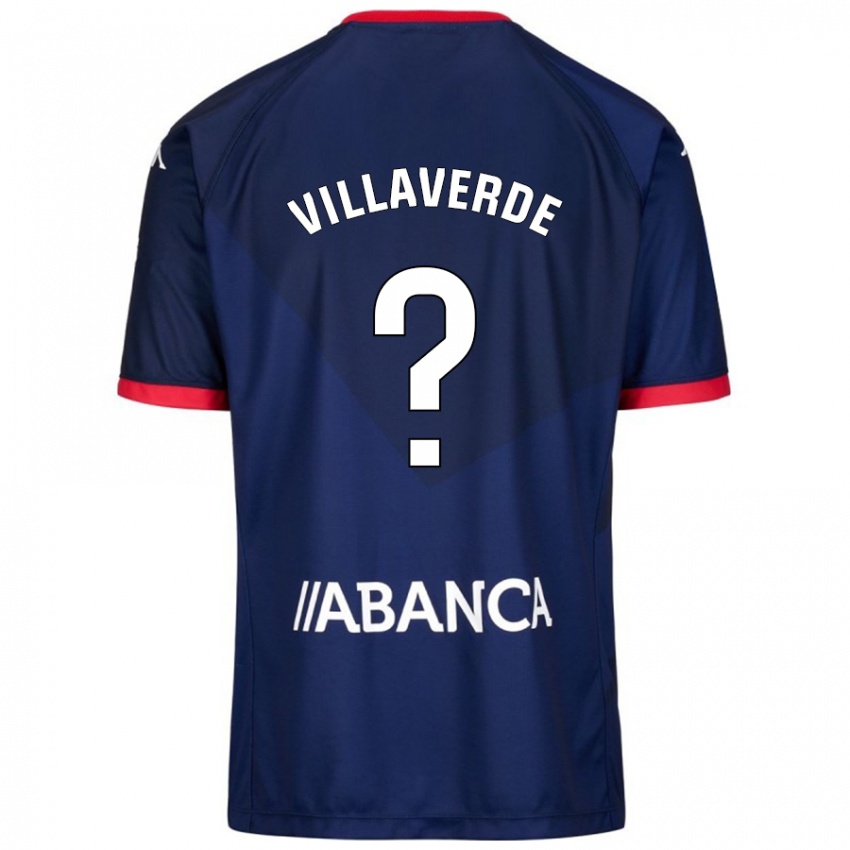 Enfant Maillot Hugo Villaverde #0 Bleu Marine Tenues Extérieur 2024/25 T-Shirt Belgique