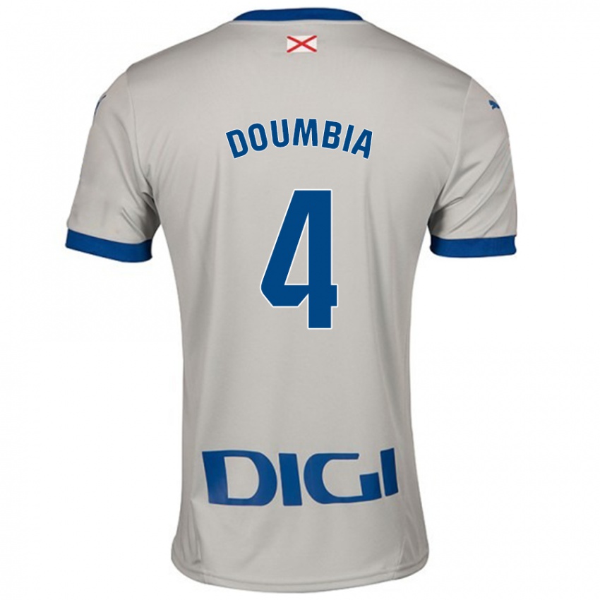 Enfant Maillot Daouda Doumbia #4 Gris Clair Tenues Extérieur 2024/25 T-Shirt Belgique