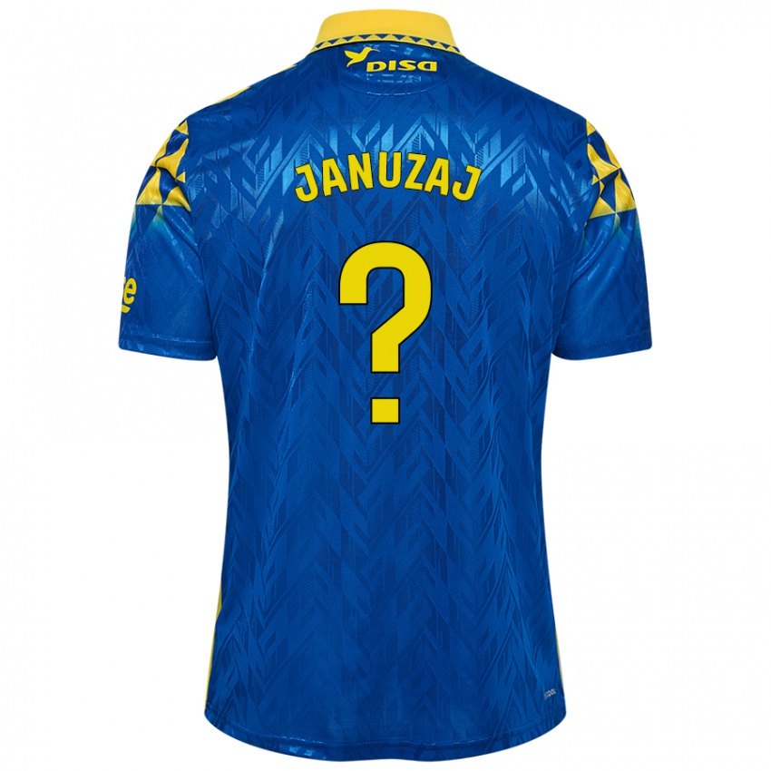 Kinder Adnan Januzaj #0 Blau Gelb Auswärtstrikot Trikot 2024/25 T-Shirt Belgien