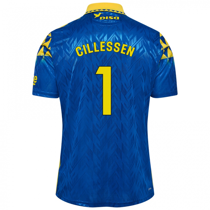 Kinder Jasper Cillessen #1 Blau Gelb Auswärtstrikot Trikot 2024/25 T-Shirt Belgien