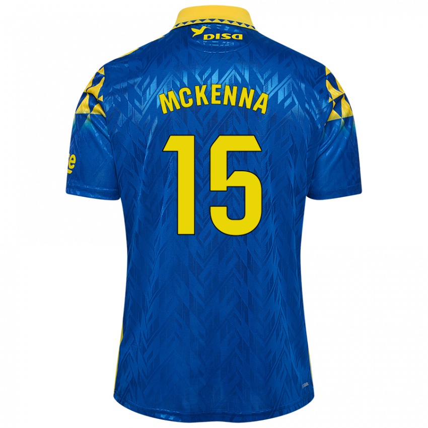 Kinder Scott Mckenna #15 Blau Gelb Auswärtstrikot Trikot 2024/25 T-Shirt Belgien