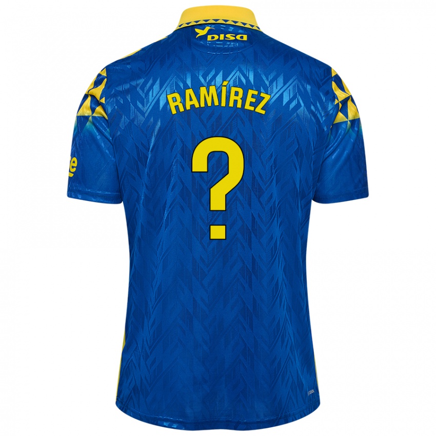 Kinder Daniel Ramírez #0 Blau Gelb Auswärtstrikot Trikot 2024/25 T-Shirt Belgien