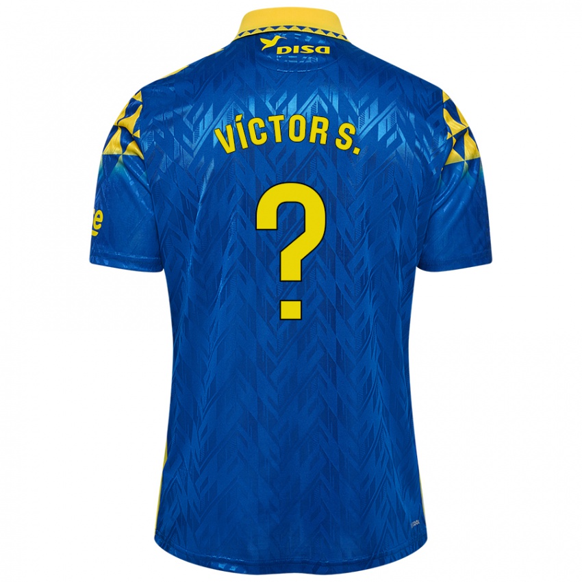 Kinder Víctor Sánchez #0 Blau Gelb Auswärtstrikot Trikot 2024/25 T-Shirt Belgien