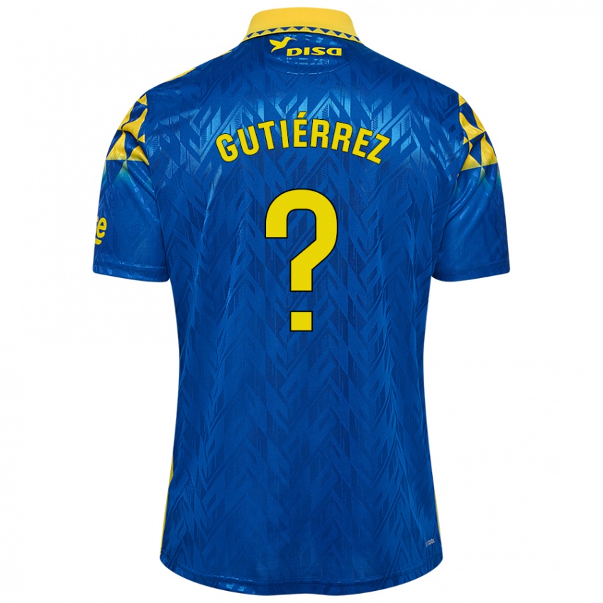 Kinder Marco Gutiérrez #0 Blau Gelb Auswärtstrikot Trikot 2024/25 T-Shirt Belgien