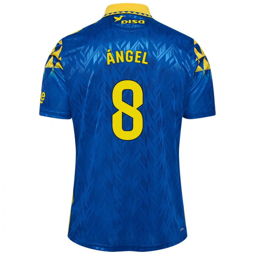 Kinder José Ángel #8 Blau Gelb Auswärtstrikot Trikot 2024/25 T-Shirt Belgien