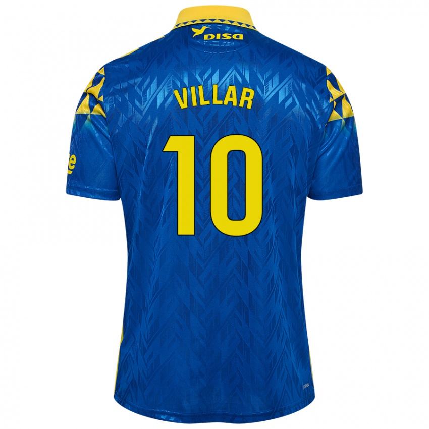 Kinder Andy Villar #10 Blau Gelb Auswärtstrikot Trikot 2024/25 T-Shirt Belgien