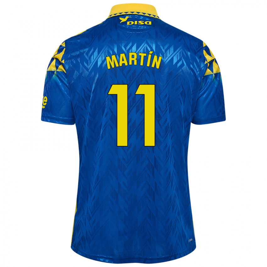 Kinder Diego Martín #11 Blau Gelb Auswärtstrikot Trikot 2024/25 T-Shirt Belgien