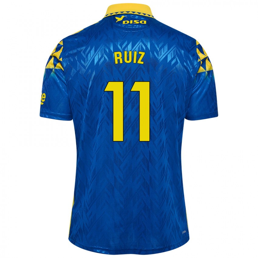 Kinder Sergio Ruiz #11 Blau Gelb Auswärtstrikot Trikot 2024/25 T-Shirt Belgien