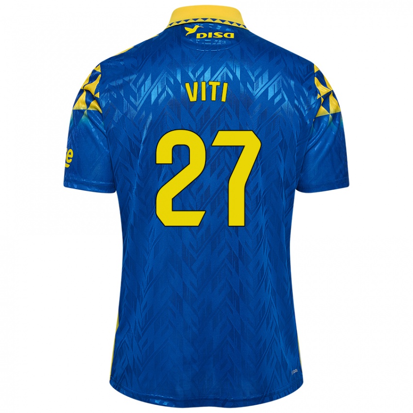 Kinder Viti #27 Blau Gelb Auswärtstrikot Trikot 2024/25 T-Shirt Belgien