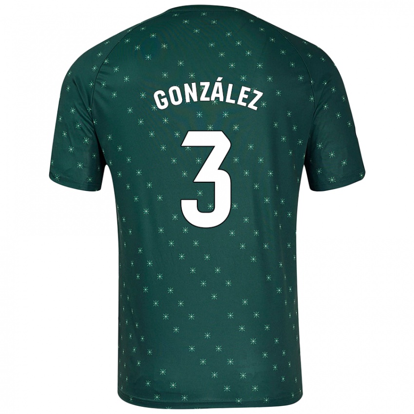 Kinderen Edgar González #3 Donkergroen Uitshirt Uittenue 2024/25 T-Shirt België