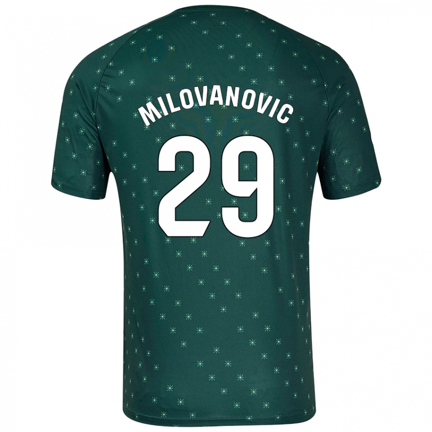 Kinderen Marko Milovanovic #29 Donkergroen Uitshirt Uittenue 2024/25 T-Shirt België