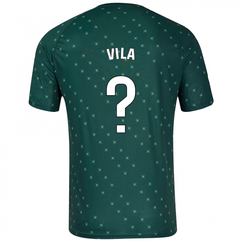 Kinderen Nacho Vila #0 Donkergroen Uitshirt Uittenue 2024/25 T-Shirt België