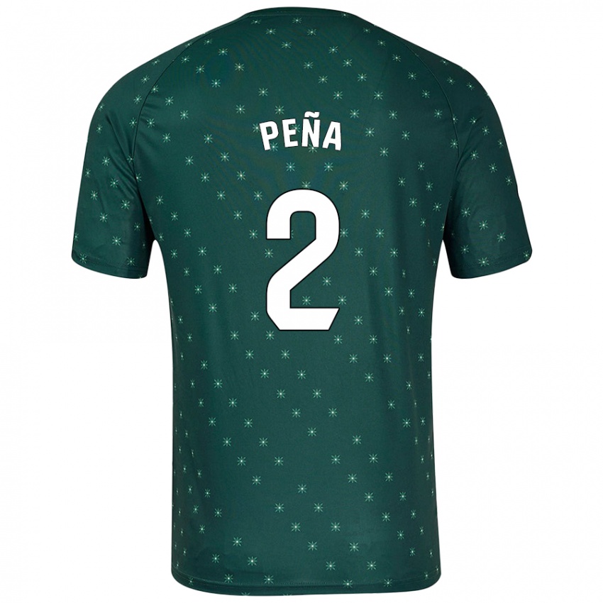 Kinderen Miguel Peña #2 Donkergroen Uitshirt Uittenue 2024/25 T-Shirt België