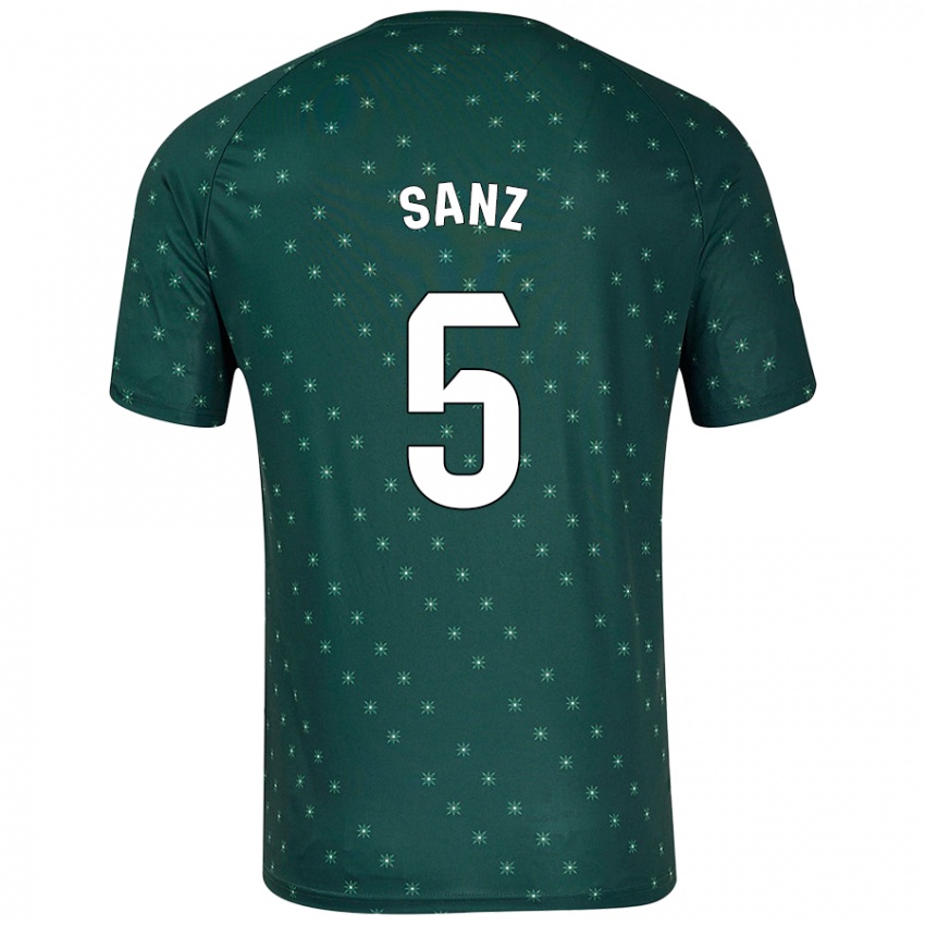 Kinderen Paco Sanz #5 Donkergroen Uitshirt Uittenue 2024/25 T-Shirt België