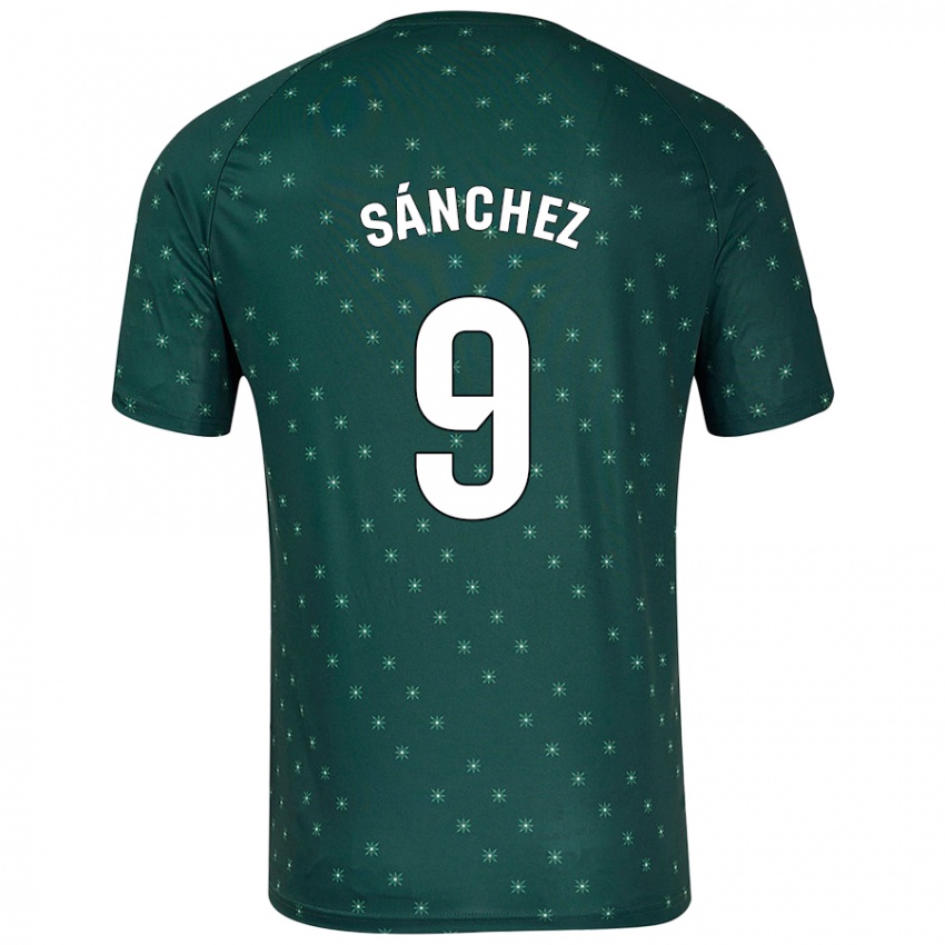 Kinderen Loren Sánchez #9 Donkergroen Uitshirt Uittenue 2024/25 T-Shirt België