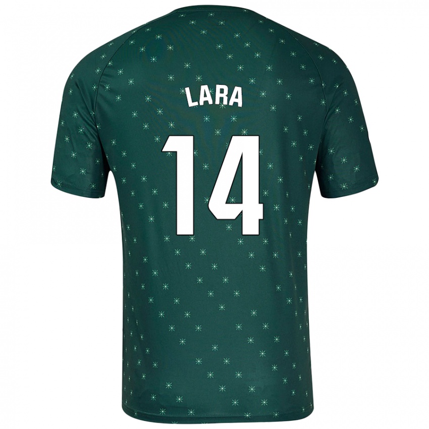 Kinderen Luis Lara #14 Donkergroen Uitshirt Uittenue 2024/25 T-Shirt België