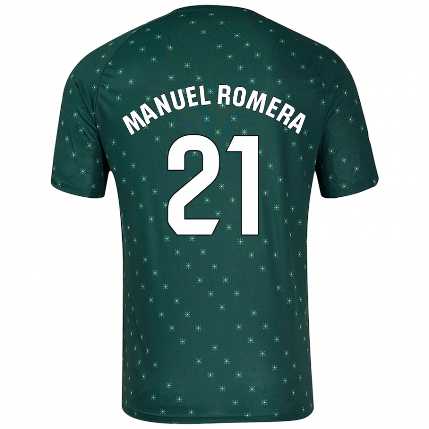 Kinderen José Manuel Romera #21 Donkergroen Uitshirt Uittenue 2024/25 T-Shirt België