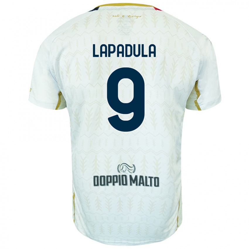 Enfant Maillot Gianluca Lapadula #9 Blanc Tenues Extérieur 2024/25 T-Shirt Belgique