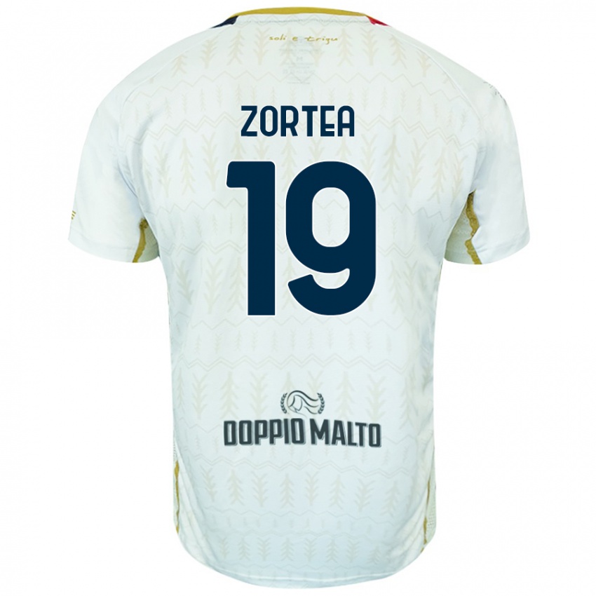 Enfant Maillot Nadir Zortea #19 Blanc Tenues Extérieur 2024/25 T-Shirt Belgique