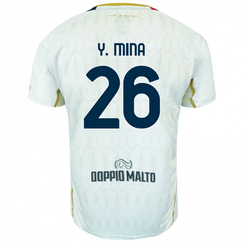 Enfant Maillot Yerry Mina #26 Blanc Tenues Extérieur 2024/25 T-Shirt Belgique