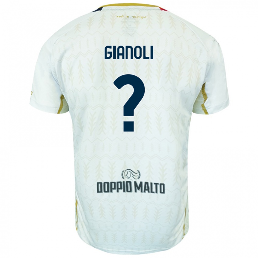 Enfant Maillot Marco Gianoli #0 Blanc Tenues Extérieur 2024/25 T-Shirt Belgique