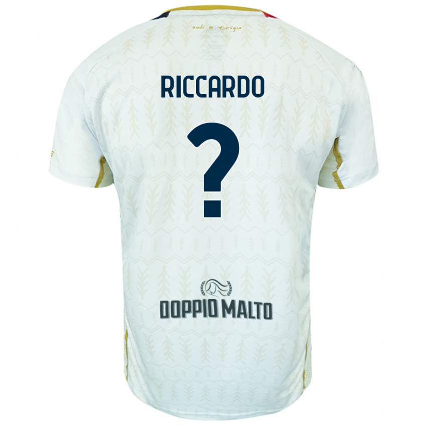 Enfant Maillot Riccardo Congiu #0 Blanc Tenues Extérieur 2024/25 T-Shirt Belgique