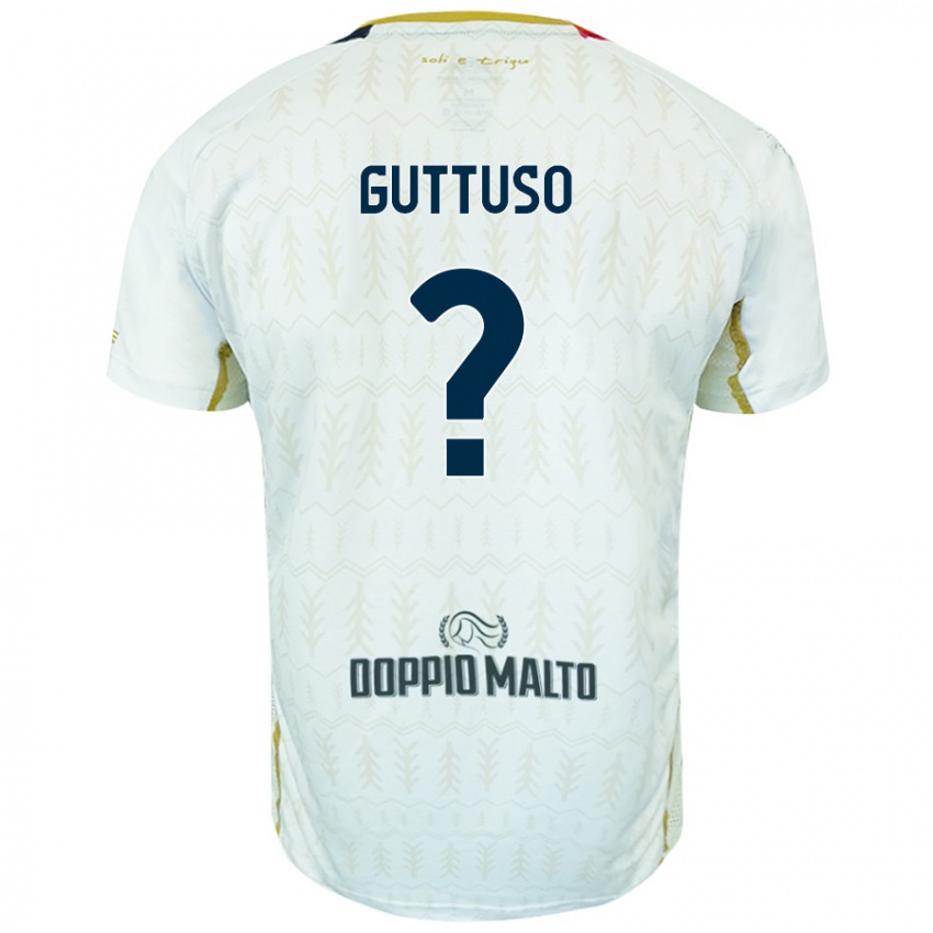 Enfant Maillot Iacopo Guttuso #0 Blanc Tenues Extérieur 2024/25 T-Shirt Belgique