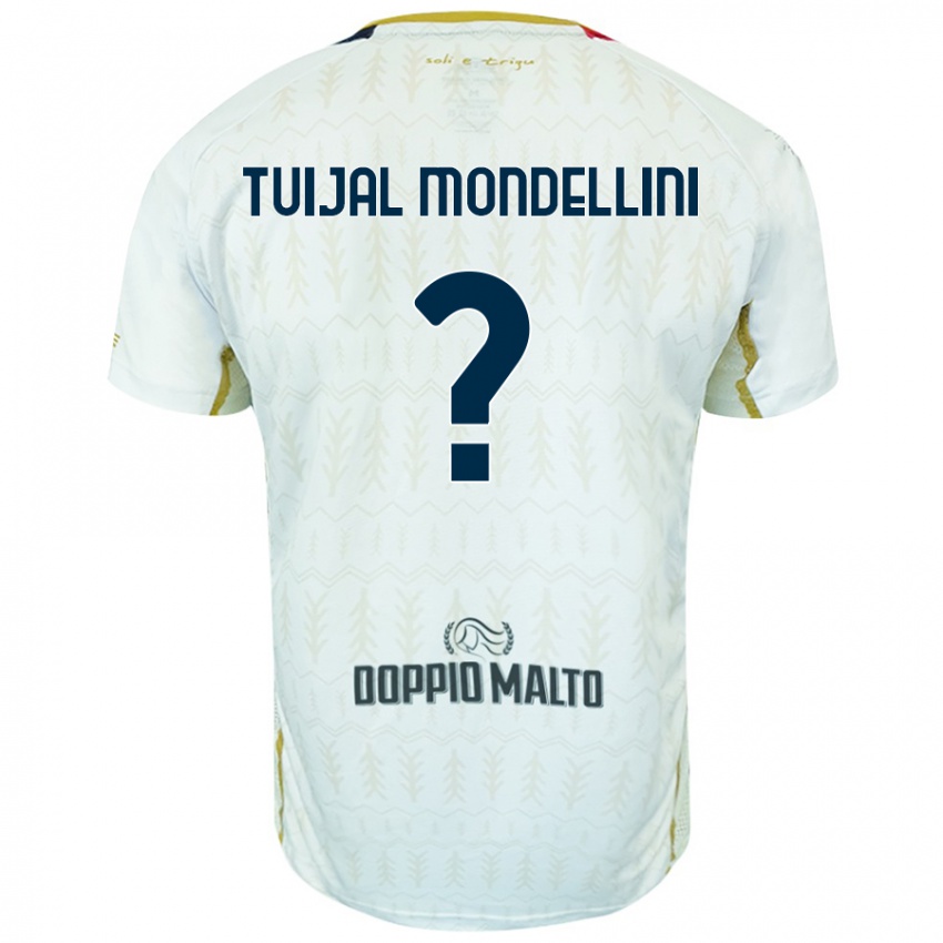 Enfant Maillot Luca Tuijal Mondellini #0 Blanc Tenues Extérieur 2024/25 T-Shirt Belgique