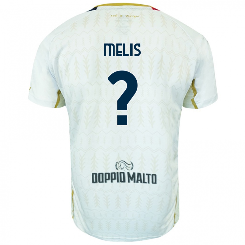 Enfant Maillot Gabriele Melis #0 Blanc Tenues Extérieur 2024/25 T-Shirt Belgique