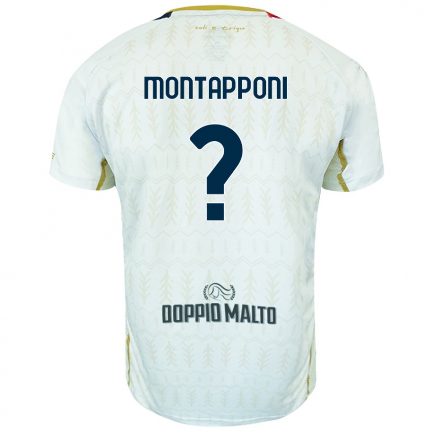 Enfant Maillot Leonardo Montapponi #0 Blanc Tenues Extérieur 2024/25 T-Shirt Belgique