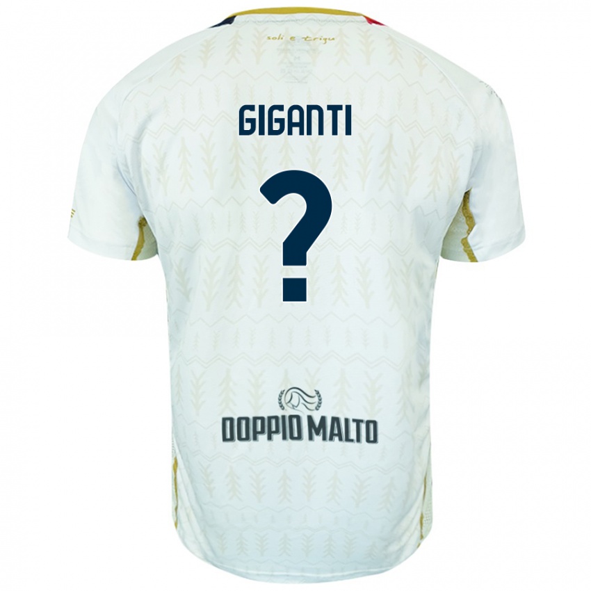 Enfant Maillot Michele Giganti #0 Blanc Tenues Extérieur 2024/25 T-Shirt Belgique