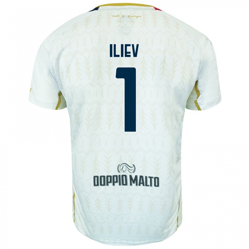 Enfant Maillot Velizar-Iliya Iliev #1 Blanc Tenues Extérieur 2024/25 T-Shirt Belgique