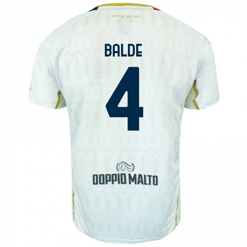 Enfant Maillot Mamadou Balde #4 Blanc Tenues Extérieur 2024/25 T-Shirt Belgique