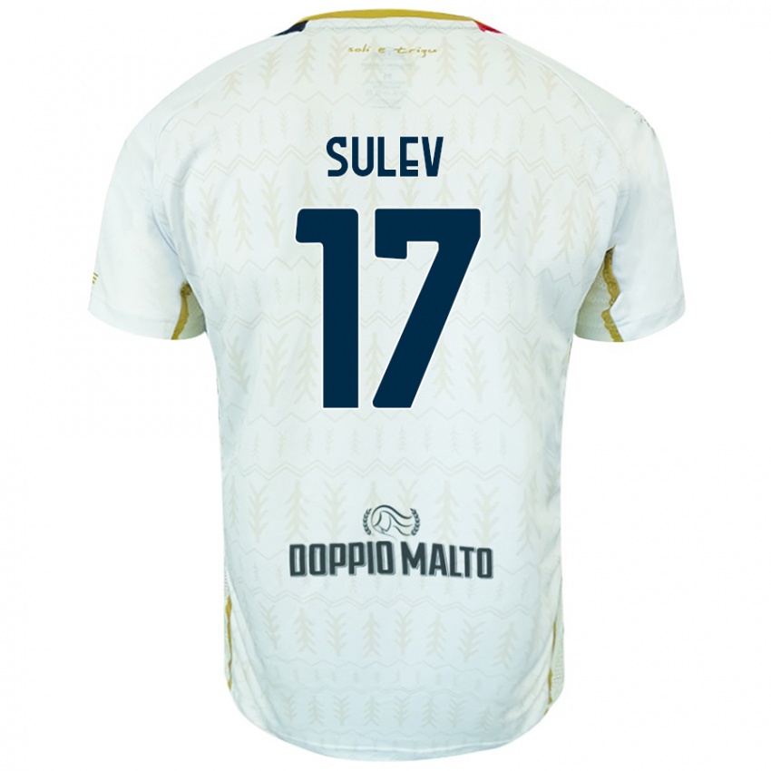 Enfant Maillot Ivan Sulev #17 Blanc Tenues Extérieur 2024/25 T-Shirt Belgique