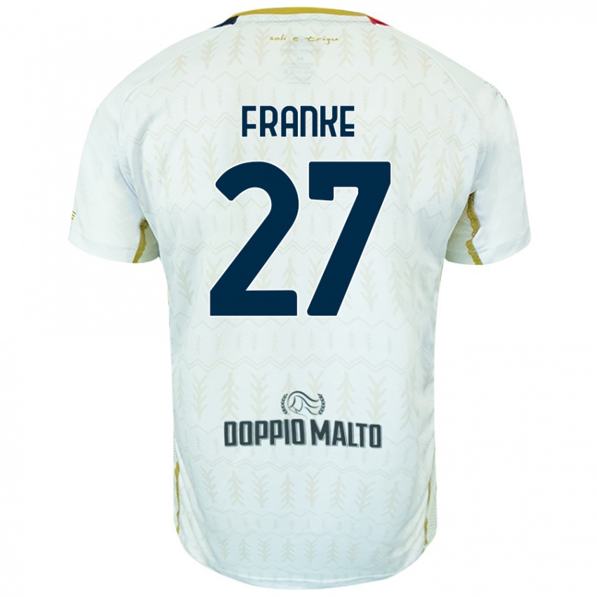 Enfant Maillot Antoni Franke #27 Blanc Tenues Extérieur 2024/25 T-Shirt Belgique