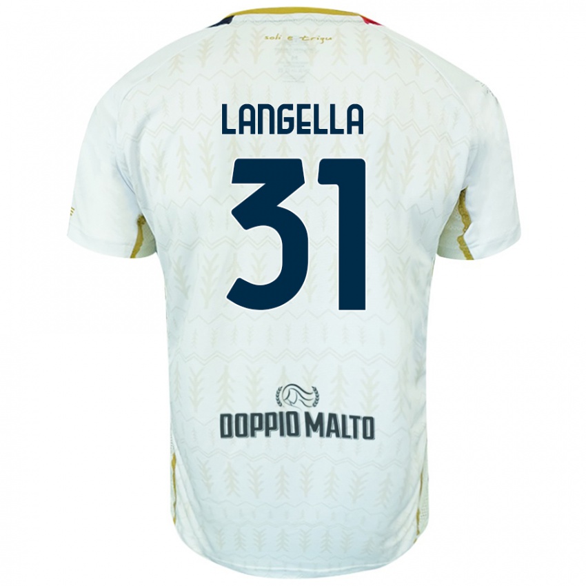 Enfant Maillot Matteo Langella #31 Blanc Tenues Extérieur 2024/25 T-Shirt Belgique