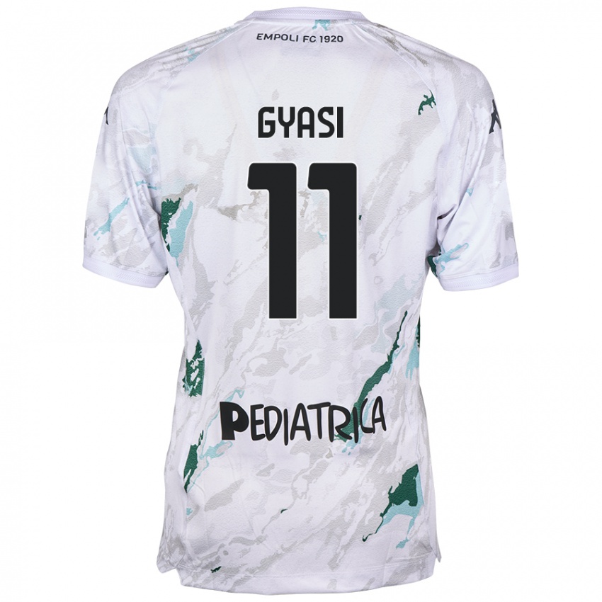 Enfant Maillot Emmanuel Gyasi #11 Gris Tenues Extérieur 2024/25 T-Shirt Belgique