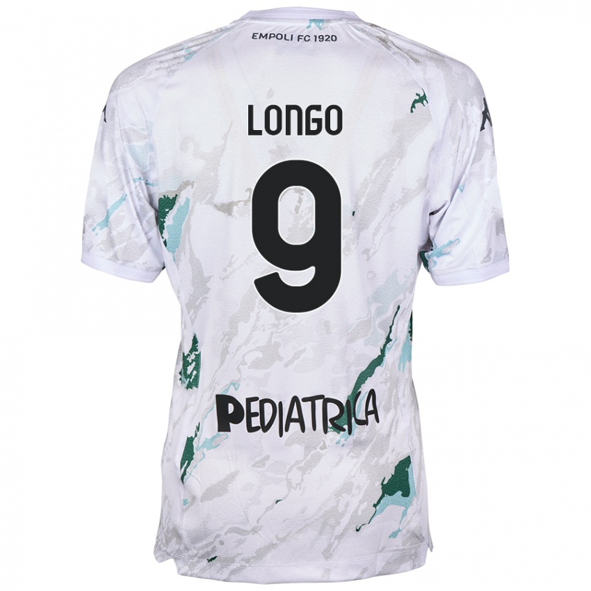 Enfant Maillot Mattia Longo #9 Gris Tenues Extérieur 2024/25 T-Shirt Belgique